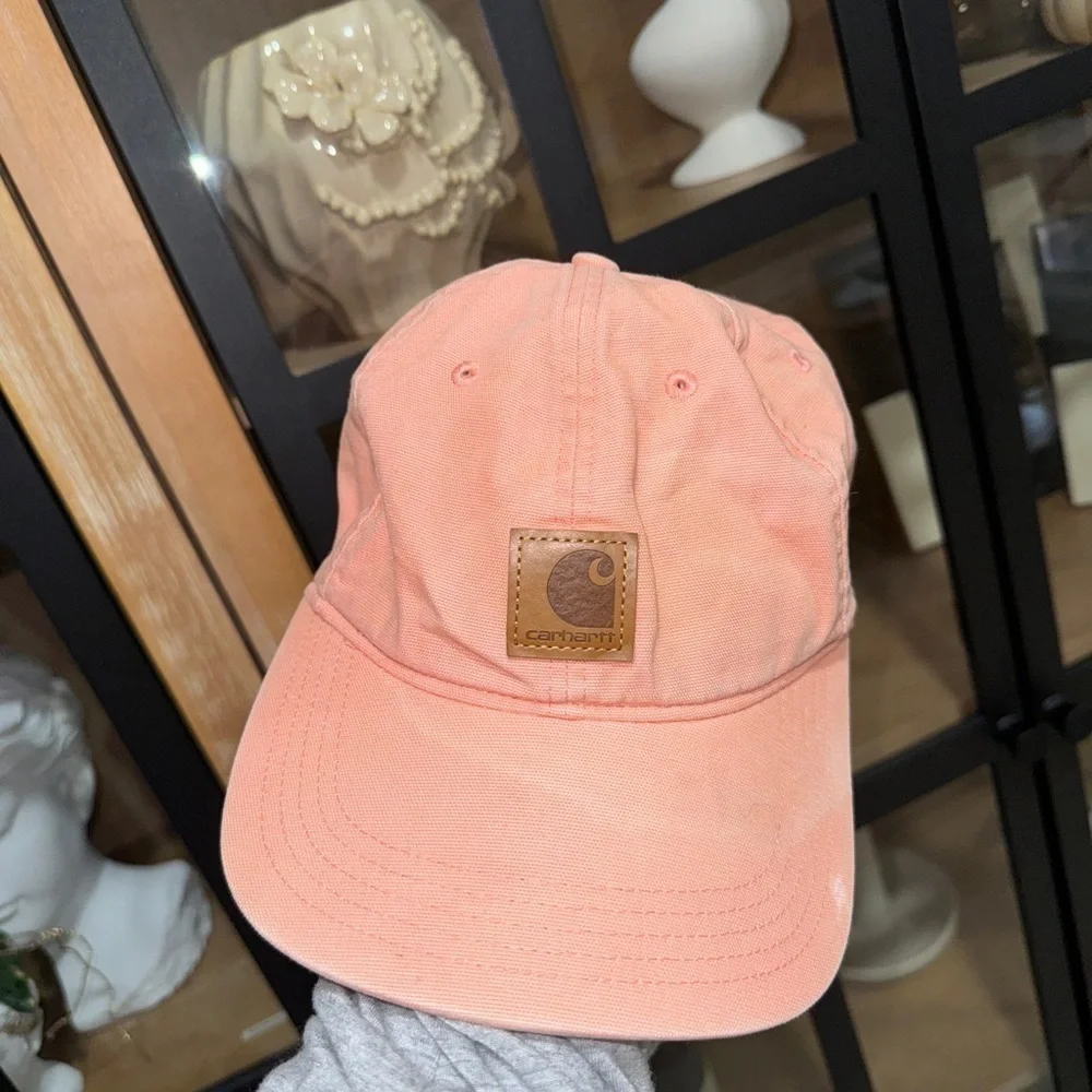 Carhartt Strapback Baseball Cap Oink One Size Adjustable Vented Holes Cotton hat
